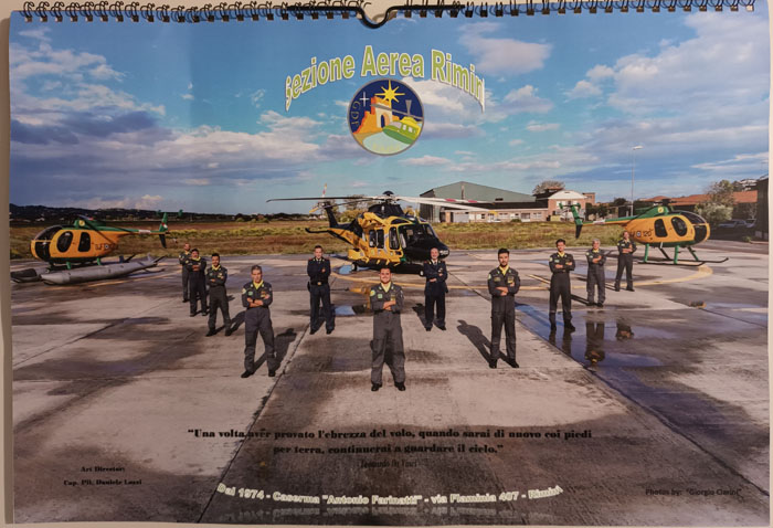 published works calendar sezione aerea rimini